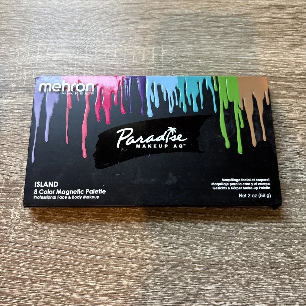 Mehron Paradise AQ - ISLAND PALETTE Water-Activated Face Paint 8 Color